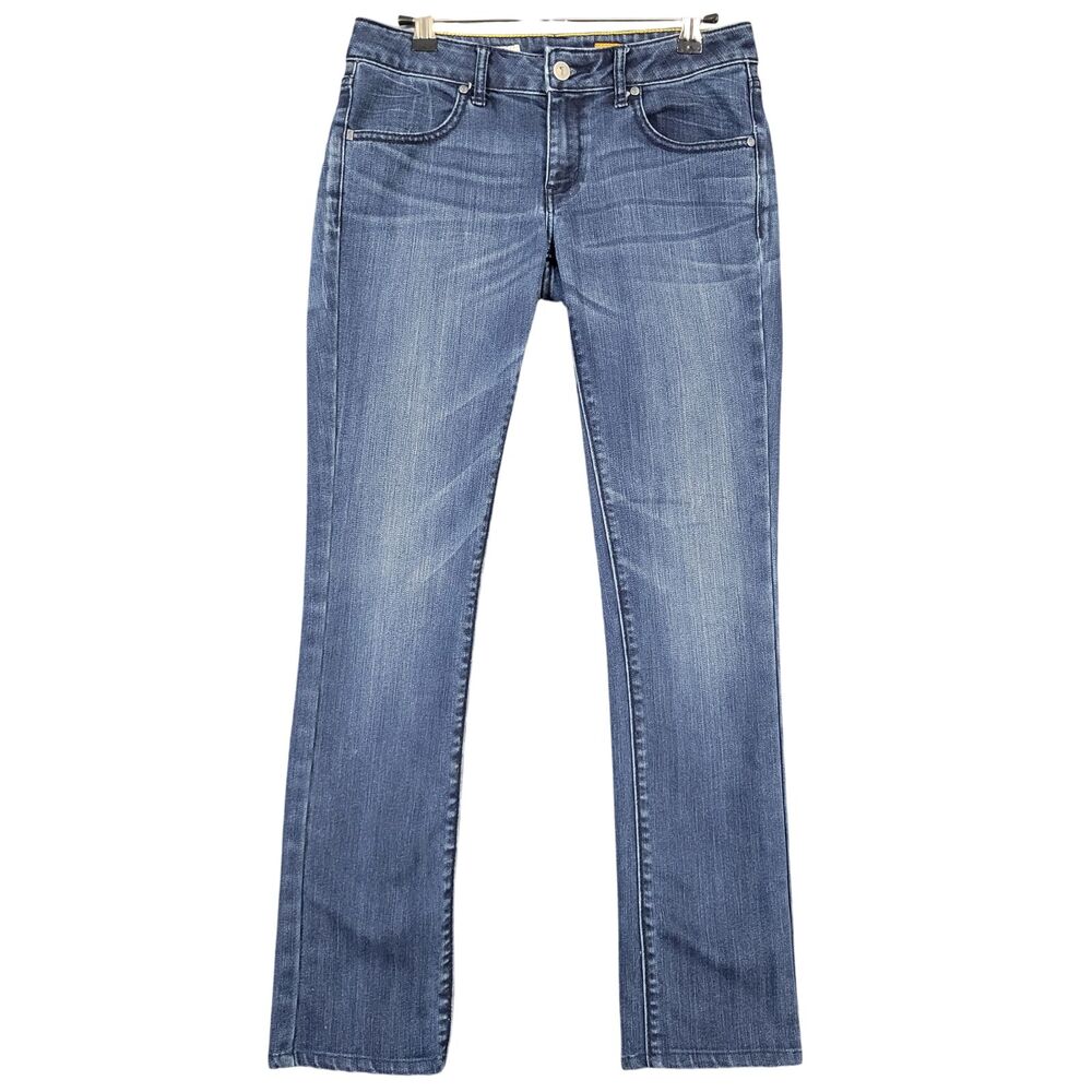 PILCRO Low Rise Straight Leg Medium Wash Denim Blue Jeans Casual Preppy SIZE 25